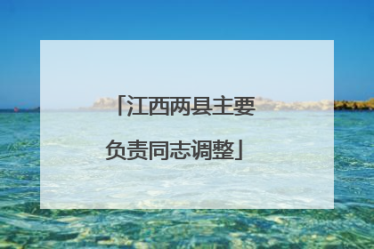 江西两县主要负责同志调整