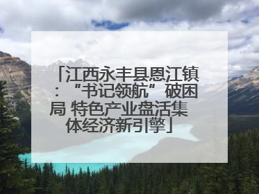 江西永丰县恩江镇：“书记领航”破困局 特色产业盘活集体经济新引擎