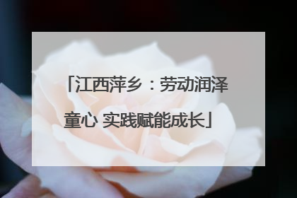 江西萍乡：劳动润泽童心 实践赋能成长