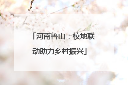 河南鲁山：校地联动助力乡村振兴