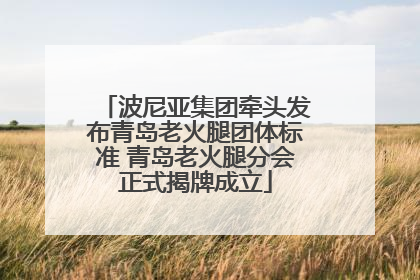 波尼亚集团牵头发布青岛老火腿团体标准 青岛老火腿分会正式揭牌成立