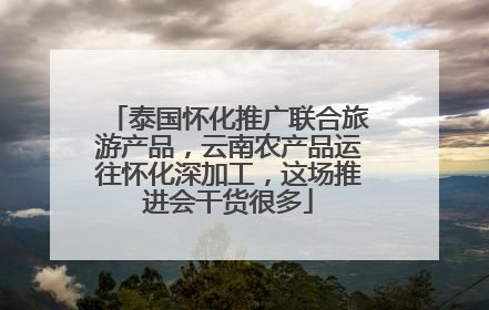 泰国怀化推广联合旅游产品，云南农产品运往怀化深加工，这场推进会干货很多