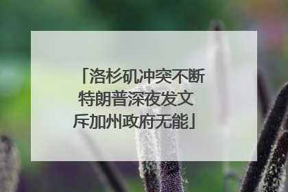 洛杉矶冲突不断 特朗普深夜发文斥加州政府无能