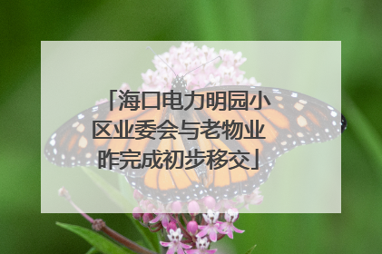 海口电力明园小区业委会与老物业昨完成初步移交