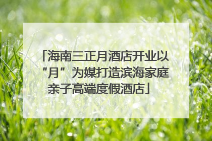 海南三正月酒店开业以“月”为媒打造滨海家庭亲子高端度假酒店
