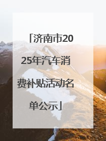 济南市2025年汽车消费补贴活动名单公示