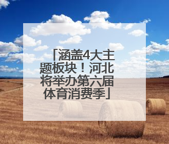 涵盖4大主题板块！河北将举办第六届体育消费季