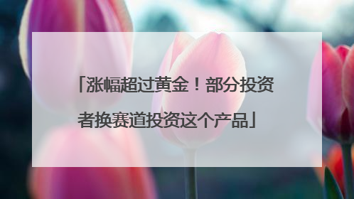 涨幅超过黄金！部分投资者换赛道投资这个产品