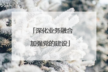 深化业务融合 加强党的建设