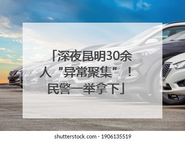深夜昆明30余人“异常聚集”！民警一举拿下