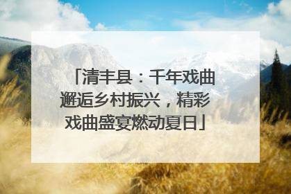 清丰县：千年戏曲邂逅乡村振兴，精彩戏曲盛宴燃动夏日