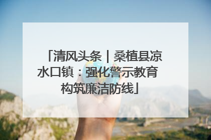 清风头条｜桑植县凉水口镇：强化警示教育 构筑廉洁防线