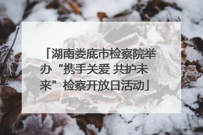 湖南娄底市检察院举办“携手关爱 共护未来”检察开放日活动