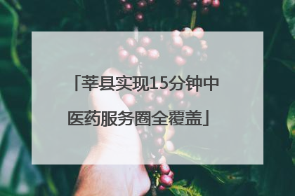 莘县实现15分钟中医药服务圈全覆盖