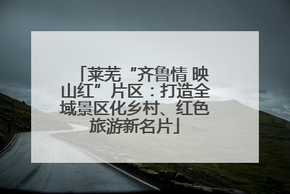 莱芜“齐鲁情 映山红”片区：打造全域景区化乡村、红色旅游新名片