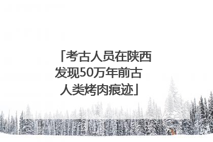 考古人员在陕西发现50万年前古人类烤肉痕迹