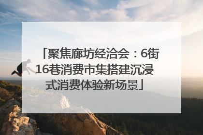 聚焦廊坊经洽会：6街16巷消费市集搭建沉浸式消费体验新场景
