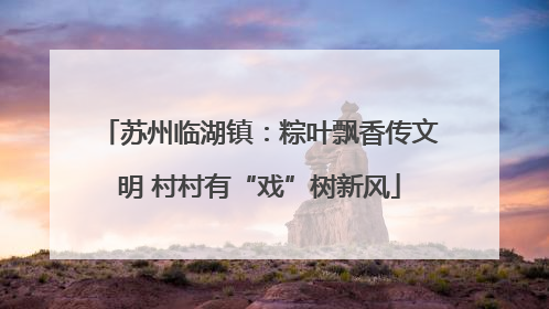 苏州临湖镇：粽叶飘香传文明 村村有“戏”树新风