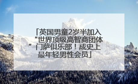 英国男童2岁半加入“世界顶级高智商团体”门萨俱乐部！成史上最年轻男性会员