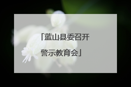 蓝山县委召开警示教育会