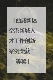西咸新区空港新城人才工作创新案例荣获二等奖
