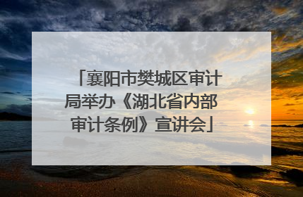 襄阳市樊城区审计局举办《湖北省内部审计条例》宣讲会