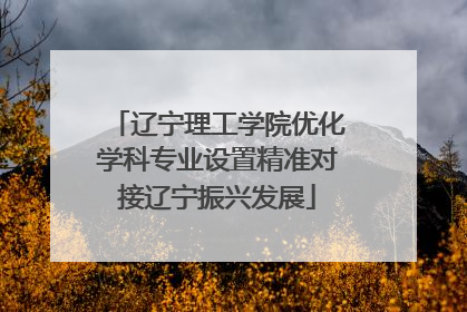 辽宁理工学院优化学科专业设置精准对接辽宁振兴发展