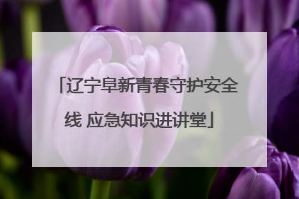 辽宁阜新青春守护安全线 应急知识进讲堂