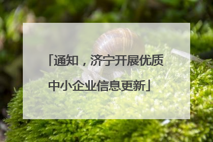 通知，济宁开展优质中小企业信息更新