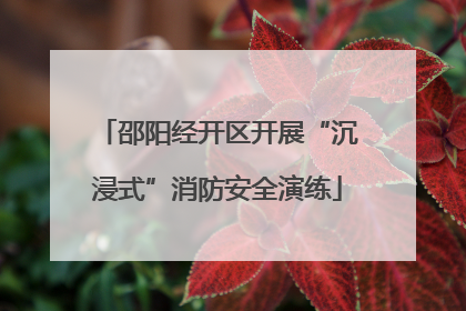 邵阳经开区开展“沉浸式”消防安全演练