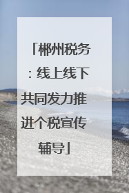 郴州税务：线上线下共同发力推进个税宣传辅导