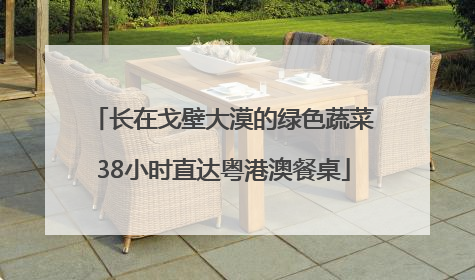长在戈壁大漠的绿色蔬菜38小时直达粤港澳餐桌