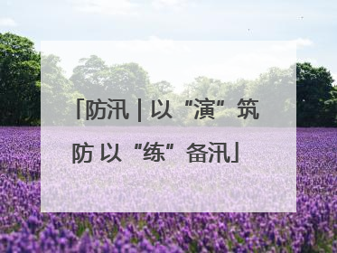 防汛｜以“演”筑防 以“练”备汛