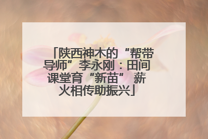 陕西神木的“帮带导师”李永刚：田间课堂育“新苗” 薪火相传助振兴