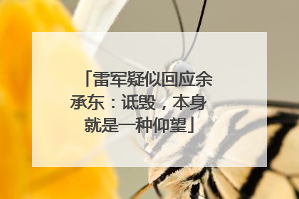 雷军疑似回应余承东：诋毁，本身就是一种仰望