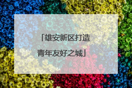 雄安新区打造青年友好之城