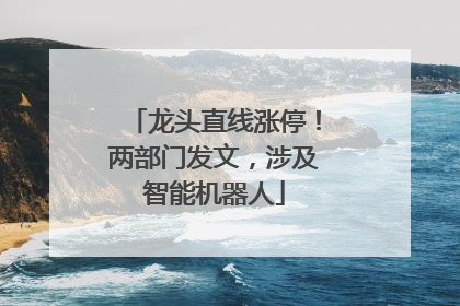 龙头直线涨停！两部门发文，涉及智能机器人