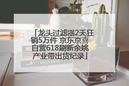 龙头过滤器2天狂销5万件 京东京喜自营618刷新余姚产业带出货纪录