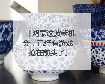 鸿蒙这波新机会，已经有游戏抢在前头了