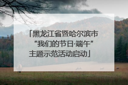 黑龙江省暨哈尔滨市“我们的节日·端午”主题示范活动启动