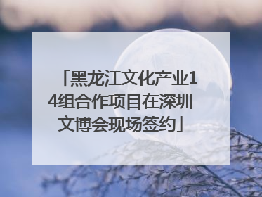 黑龙江文化产业14组合作项目在深圳文博会现场签约