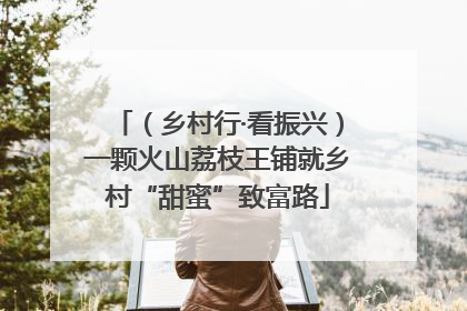 （乡村行·看振兴）一颗火山荔枝王铺就乡村“甜蜜”致富路