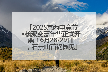 2025京西电竞节×核聚变嘉年华正式开票！6月28-29日，石景山首钢园见