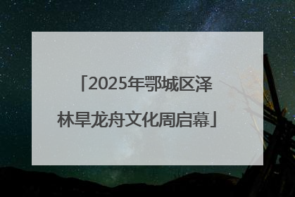 2025年鄂城区泽林旱龙舟文化周启幕