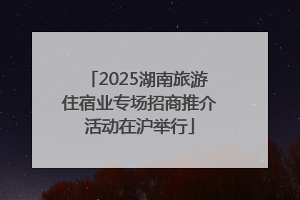 2025湖南旅游住宿业专场招商推介活动在沪举行