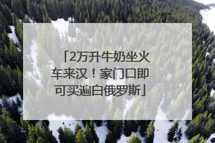 2万升牛奶坐火车来汉！家门口即可买遍白俄罗斯