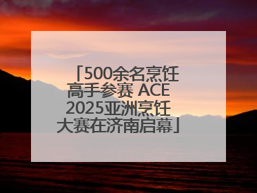 500余名烹饪高手参赛 ACE2025亚洲烹饪大赛在济南启幕