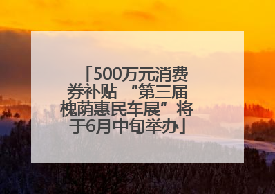 500万元消费券补贴 “第三届槐荫惠民车展”将于6月中旬举办