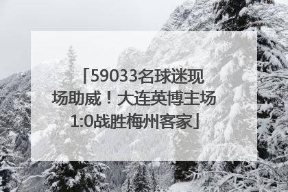 59033名球迷现场助威！大连英博主场1:0战胜梅州客家