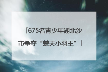 675名青少年湖北沙市争夺“楚天小羽王”